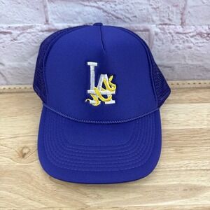 Los Angeles Dodgers Lakers Black Mamba Kobe Bryant 24 8 Trucker SnapBack Hat